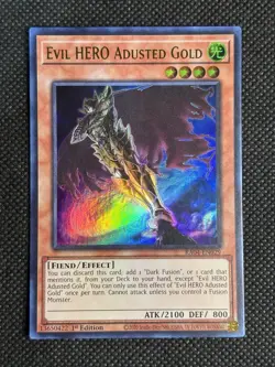 YuGiOh! - Evil HERO Adusted Gold RA04-EN029 Ultra Rare 1st Edition Near Mint - Image 1