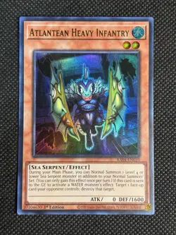 YuGiOh! - Atlantean Heavy Infantry RA04-EN010 Ultra Rare 1st Edition Near Mint - Image 1