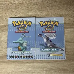 Pokemon TCG Advanced Rulebook Version 9 And Card List - Aquaplis Set WOTC 2002 - Image 1