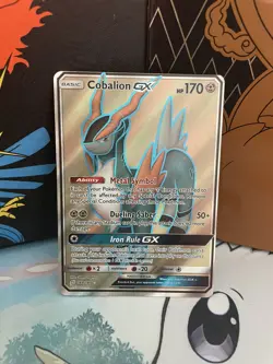 Pokemon Card Cobalion GX 168/181 SM Team Up Full Art Near Mint - Image 1