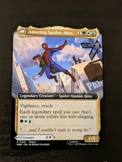 AMAZING SPIDERMAN MTG MAGIC THE GATHERING NYCC PROMO CARD PETER PARKER 2025 - Image 1