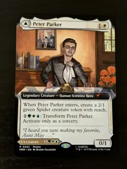 AMAZING SPIDERMAN MTG MAGIC THE GATHERING NYCC PROMO CARD PETER PARKER 2025 - Image 2