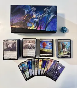 MTG Final Fantasy Collectors Storage Box w 400+ Card Lot. Inc. 50 Full Art Lands - Image 1