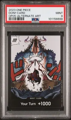 2023 ONE PIECE OP05 -AWAKENING OF THE NEW ERA - DON!! CARD ALTERNATE ART PSA 9 - Image 1
