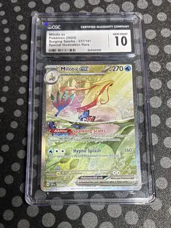 CGC 10 Milotic ex 237/191 SIR Surging Sparks SSP Pokemon Card - Image 1