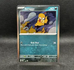 Pokemon TCG Scraggy 186 Black Star Promo Cosmos Holo Card NM - Image 1