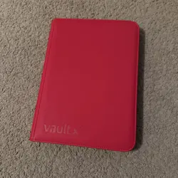 Vault X Fire Red 9-Pocket Exo-Tec Zip Binder - 360 Cards - Used - Image 1
