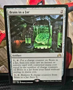 magic the gathering - Brain in a Jar - Artifact - Rare - Colorless - Scry - Image 1