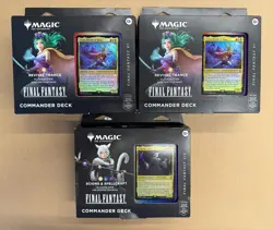 Lot of (3) Magic The Gathering Final Fantasy Commander Deck Scions & Revival NEW - Image 1