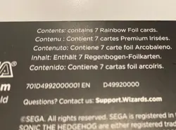 MTG Secret Lair x Sonic the Hedgehog Superdrop: Turbo Gear (Rainbow Foil) Sealed - Image 4