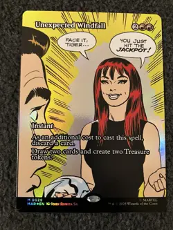 Magic MTG - Unexpected Windfall (Borderless) Foil - Marvel Universe - Image 1