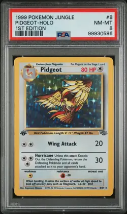 1999 POKEMON JUNGLE 1ST EDITION #8 PIDGEOT-HOLO PSA 8 - Image 1