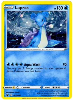 Lapras SWSH051 (NM) - Sword & Shield Black Star Promo 2020 - Holo Pokemon TCG - Image 1