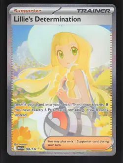 Pokemon Mega Evolution #184/132 Lillie's Determination Special Illustration RARE - Image 1