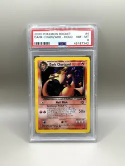 2000 Team Rocket Holo Dark Charizard #4 PSA 8 NM-MINT Pokemon WOTC - Image 1
