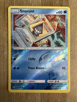 Pokemon TCG Snorunt Sun & Moon: Guardians Rising 31/145 Reverse Holo Common LP - Image 1