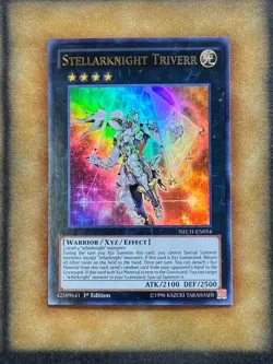 Yugioh Stellarknight Triverr NECH-EN054 Ultra Rare 1st Ed NM - Image 1