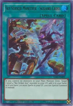 Yu-Gi-Oh Card - IGAS-ENSP1 - SKY STRIKER MANEUVER - SCISSORS CROSS (ultra rare) - Image 1
