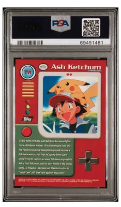 PSA 9 1999 TOPPS POKEMON SERIES 1 CHARACTER CARDS ASH KETCHUM - Image 2