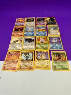 Pokemon 16 Cards Mixed Lot Vintage 1999 2000 Nice Lot Dark Cards Rare - Image 1