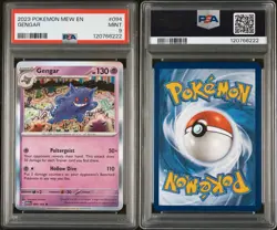 Pokemon 2023 Gengar 151 English TCG Holographic Holo Card 94/165 PSA 9 MINT - Image 3