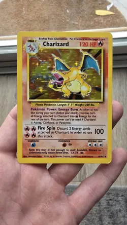 Pokemon TCG Charizard Base Set Holo Unlimited Rare Card 4/102 Great Condition - Image 1