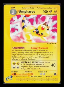 Ampharos 34/165 Rare Expedition Non Holo Pokemon Card - Image 1
