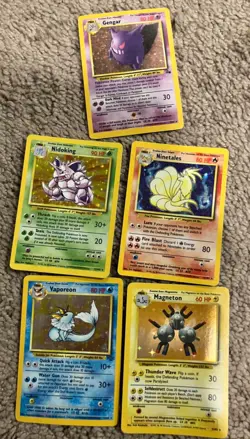 Pokemon Retro Vintage Holo Gengar 66 Cards Fossil Jungle Base Set 2 Team Rocket - Image 1