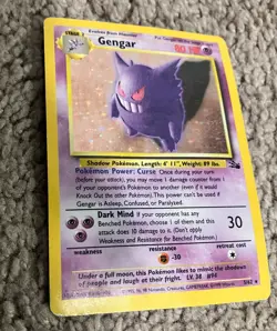 Pokemon Retro Vintage Holo Gengar 66 Cards Fossil Jungle Base Set 2 Team Rocket - Image 3