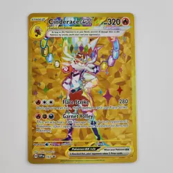 Pokemon TCG Cinderace EX 163 Scarlet & Violet Promo Black Star Holo Card NM+ - Image 1