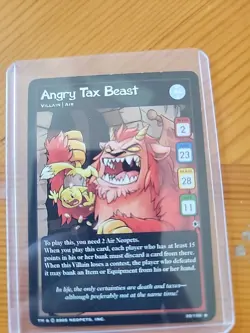 ANGRY TAX BEAST Neopets TCG The Darkest Faerie Rare Card # 35/150, 2005 - Image 1