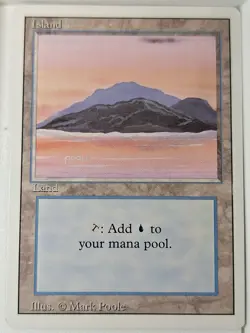 Island (C) - Revised Edition Core Set - Magic the Gathering MTG Nice! - Image 1