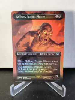 Magic The Gathering - MTG - LOTR - Gollum Patient Plotter - FOIL - BORDERLESS - Image 1