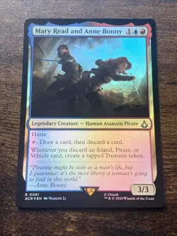 Mary Read and Anne Bonny 0061 Foil Universes Beyond: Assassin’s Creed MTG S2714* - Image 1