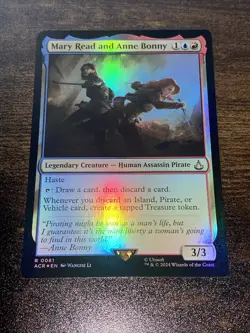 Mary Read and Anne Bonny 0061 Foil Universes Beyond: Assassin’s Creed MTG S2714* - Image 2