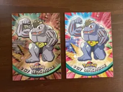 Pokemon Topps TV Animation Edition Machoke #67 Holo Foil + Regular - NM - Image 1