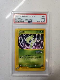 2002 Pokemon Celebi WOTC Black Star Promo 50/53 Pokemon 4Ever Movie PSA 9 Mint! - Image 1