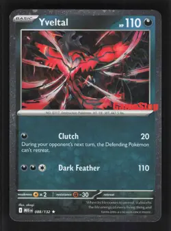 Pokemon Mega Evolution #088/132 Yveltal Gamestop Cosmos Holo Promo RARE - Image 1