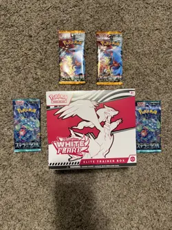 Pokemon TCG White Flare ETB Elite Trainer Box Scarlet Violet SEALED + 4 Packs - Image 5