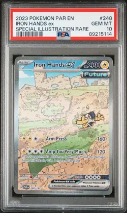 Pokemon Iron Hands ex 248/182 Illustration Rare Paradox Rift PSA 10 - Image 1