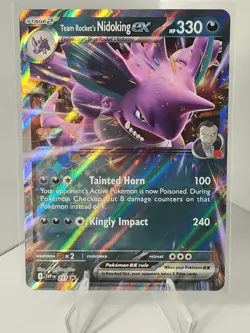Pokemon TCG : Team Rocket's Nidoking EX SVP 217 Black Star Promo 2025 - Image 1