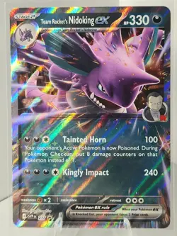 Pokemon TCG : Team Rocket's Nidoking EX SVP 217 Black Star Promo 2025 - Image 2