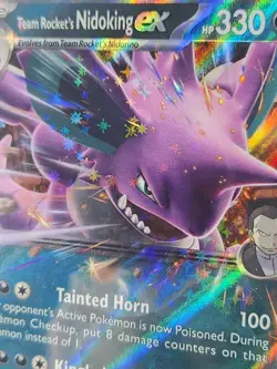 Pokemon TCG : Team Rocket's Nidoking EX SVP 217 Black Star Promo 2025 - Image 3