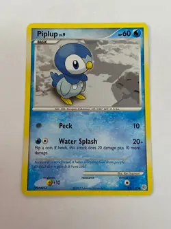 Piplup 93/130 Pokemon Diamond & Pearl Non Holo NM/MINT 2007 box-4 - Image 1