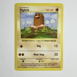 Pokemon Base Set Diglett Shadowless 47/102 LP - Image 1