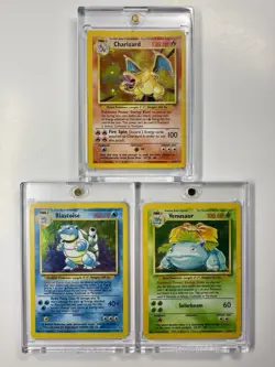 Pokemon TCG Base Set BIG 3 Holo Charizard, Blastoise And Venusaur - Image 1