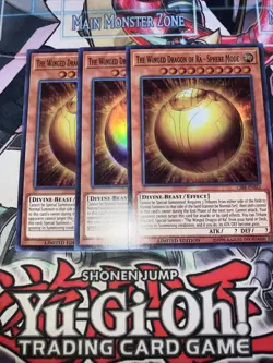 3x The Winged Dragon Of Ra - Sphere Mode Super Rare RA01/CIBR Playset Yugioh - Image 1