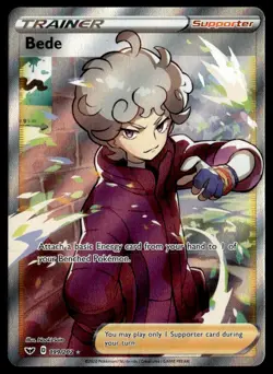Bede Full Art 199/202 Sword & Shield Base Set English Pokemon Card - Image 1
