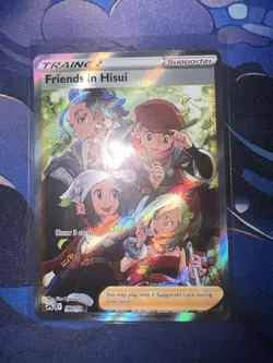 Pokemon TCG Friends in Hisui 148/159 Full Art Card Crown Zenith NM Rare Trainer - Image 1