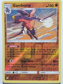 REVERSE HOLO Garchomp 114/236 NM - Unified Minds Pokemon Card - Akira Komayama - Image 1